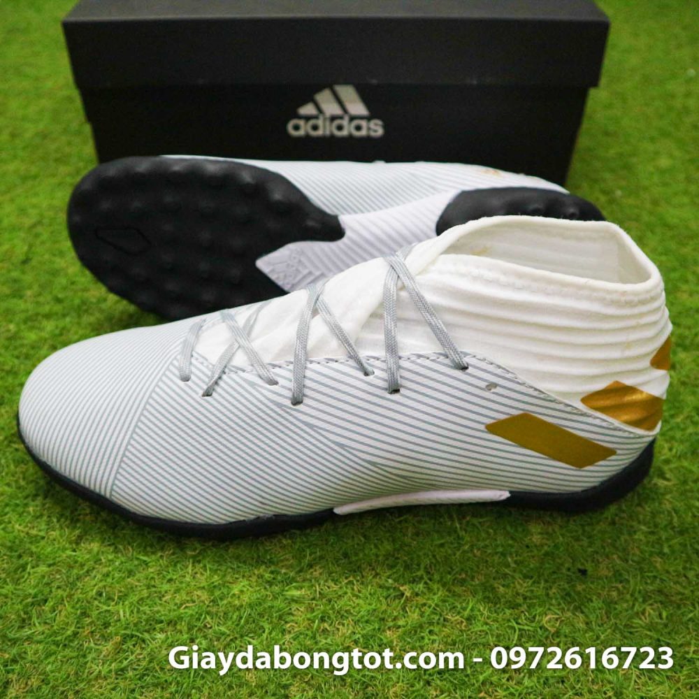 Giay Adidas Nemeziz 19.3 TF trang vach vang co cao (3)