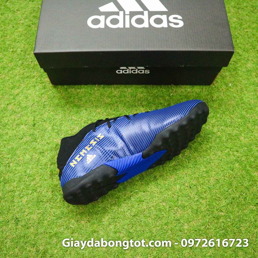 Giay Adidas Nemeziz 19.3 TF xanh dam vach vang co cao (11)