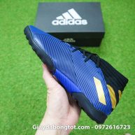 Giay Adidas Nemeziz 19.3 TF xanh dam vach vang co cao (12)