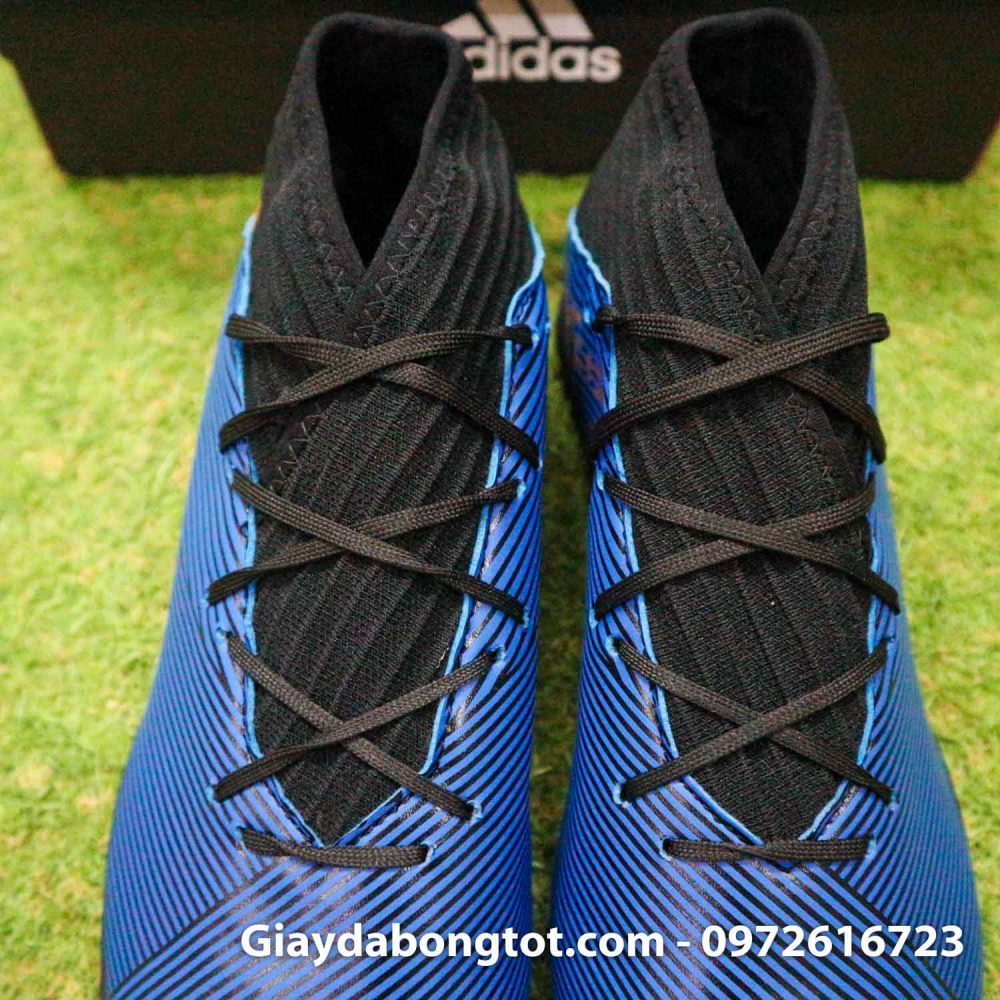 Giay Adidas Nemeziz 19.3 TF xanh dam vach vang co cao (9)
