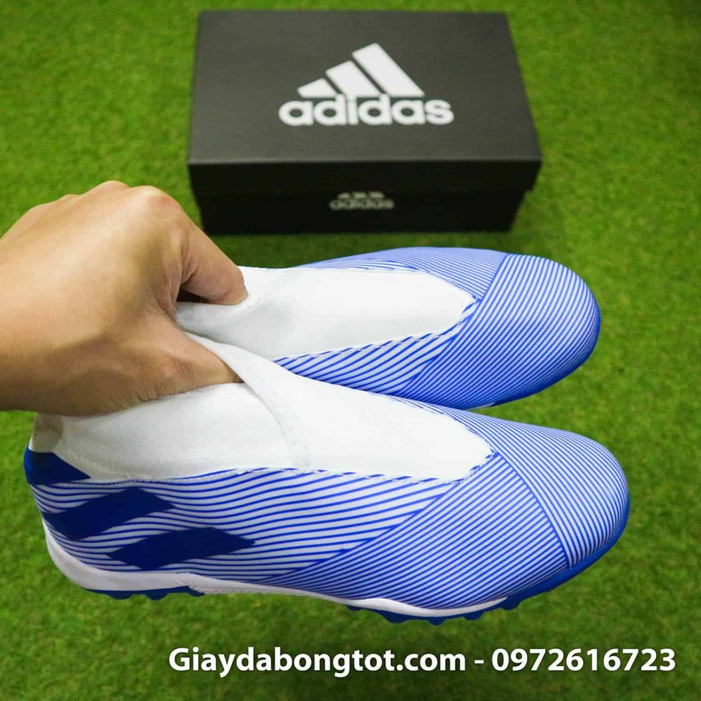 Giay Adidas Nemeziz khong day 19.3 TF trang soc xanh (10)