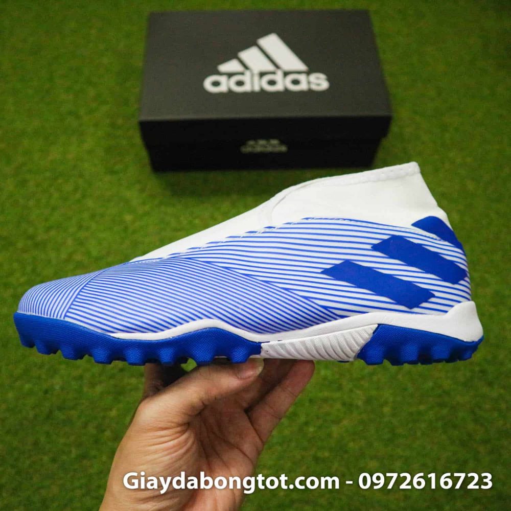 Giay Adidas Nemeziz khong day 19.3 TF trang soc xanh (13)