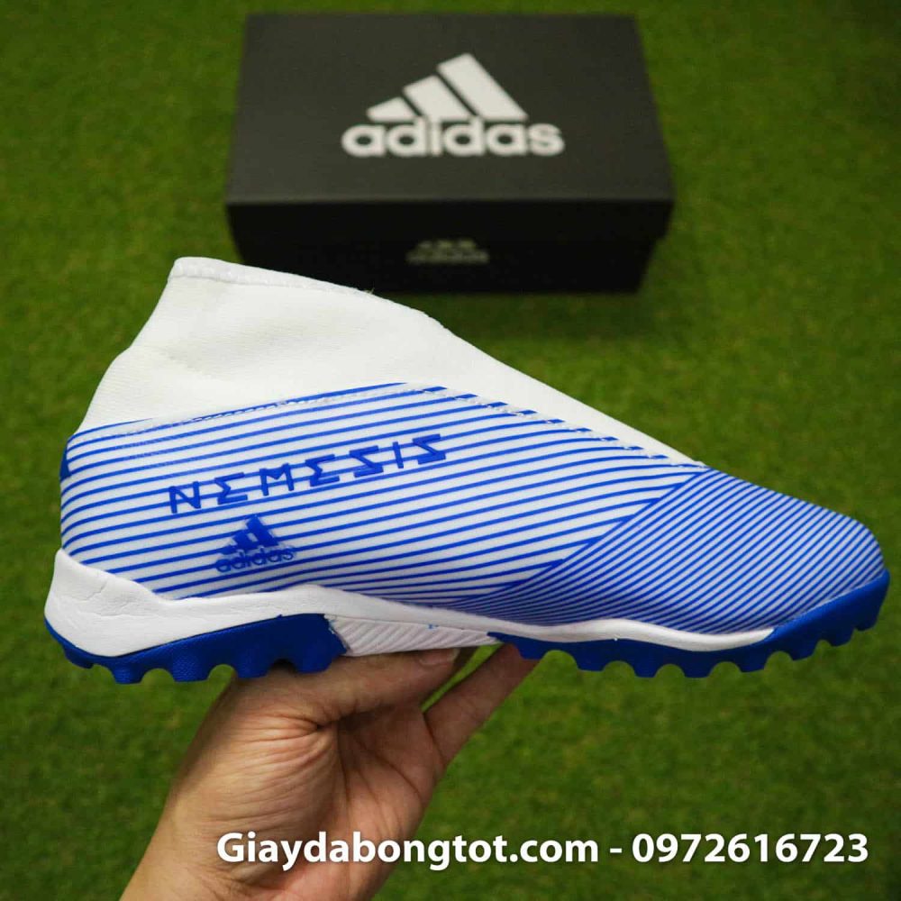 Giay Adidas Nemeziz khong day 19.3 TF trang soc xanh (14)