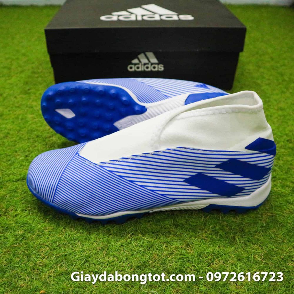 Giay Adidas Nemeziz khong day 19.3 TF trang soc xanh (3)