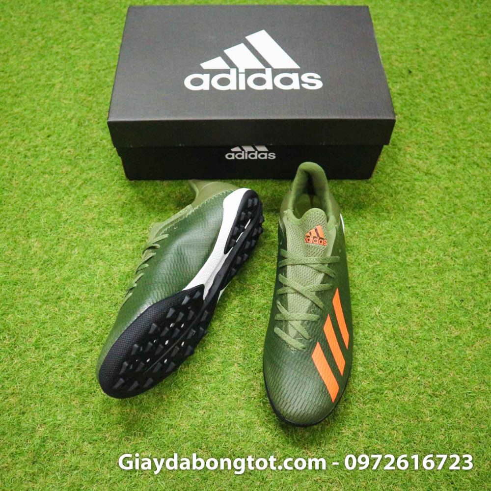 Giay Adidas X19.3 TF xanh reu vach cam SF (5)
