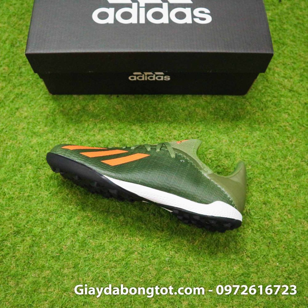Giay Adidas X19.3 TF xanh reu vach cam SF (8)