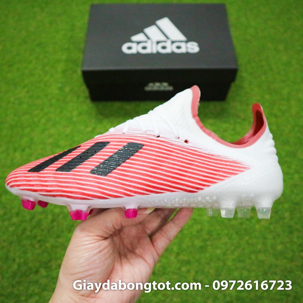 Giay da banh Adidas X19.1 FG trang do vach den (10)