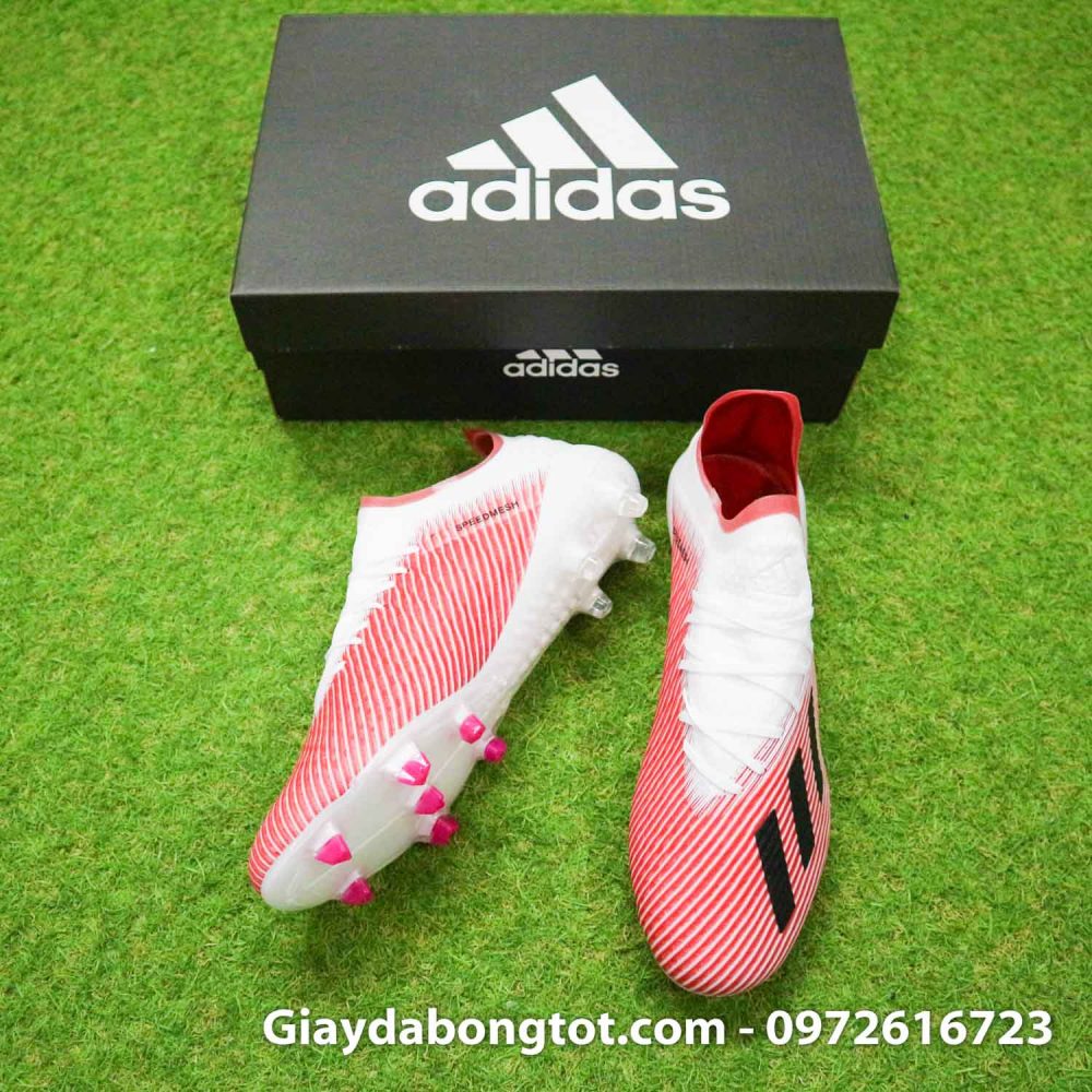 Giay da banh Adidas X19.1 FG trang do vach den (5)
