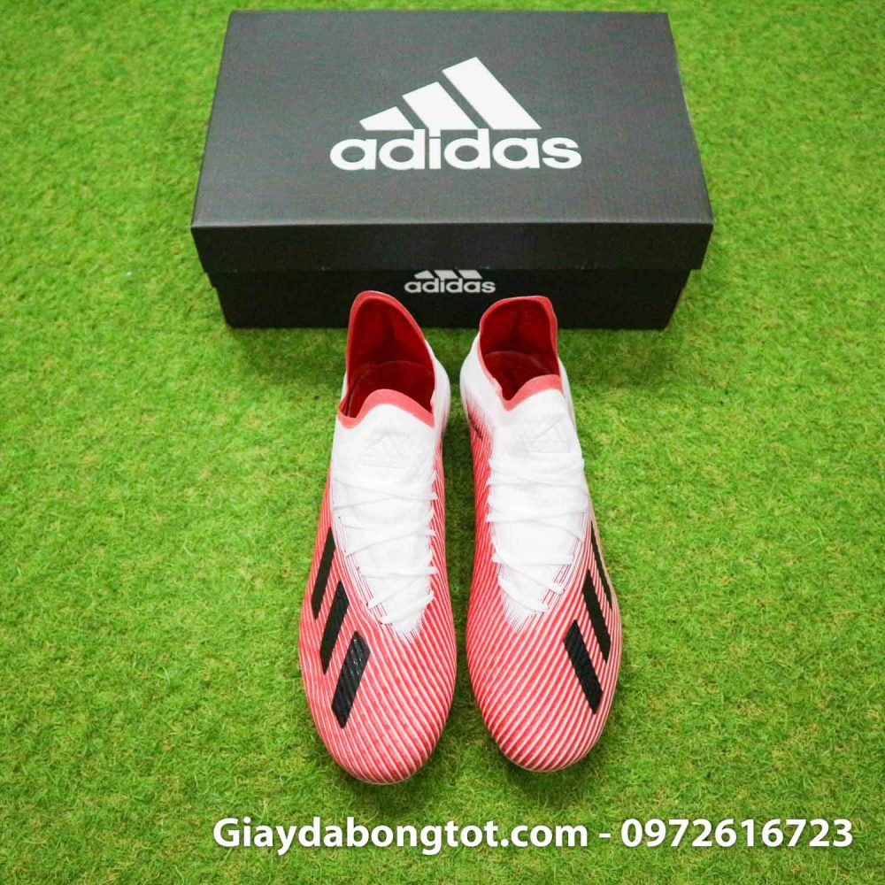Giay da banh Adidas X19.1 FG trang do vach den (8)