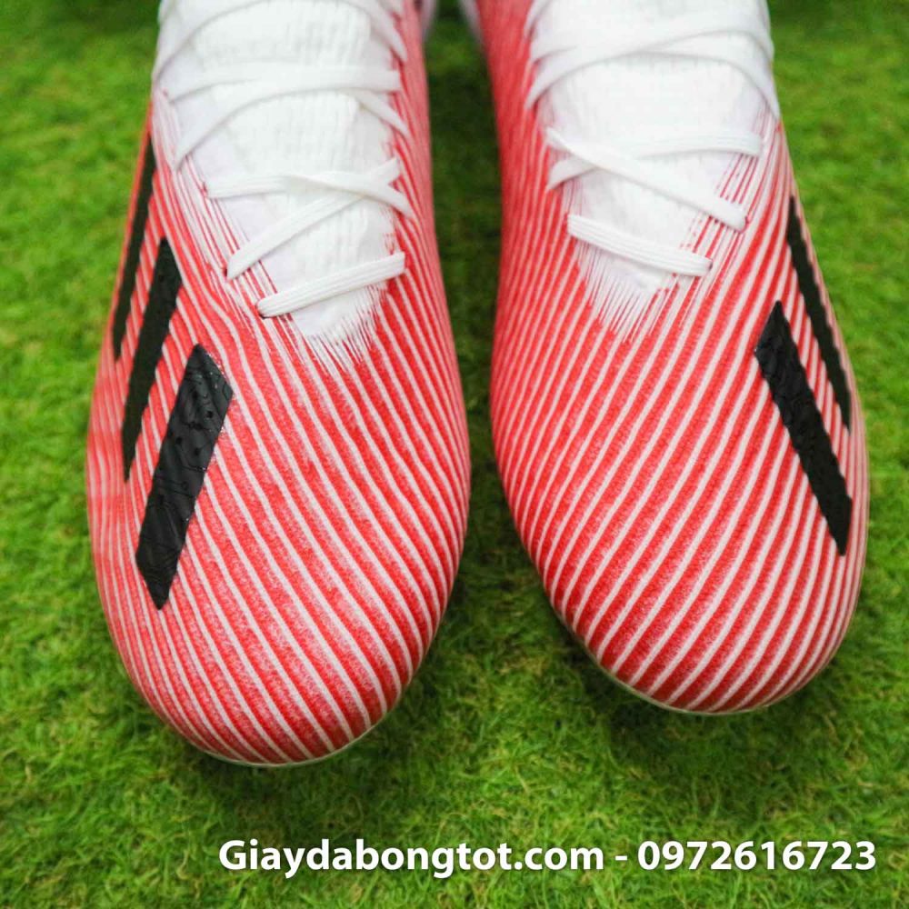 Giay da banh Adidas X19.1 FG trang do vach den (9)