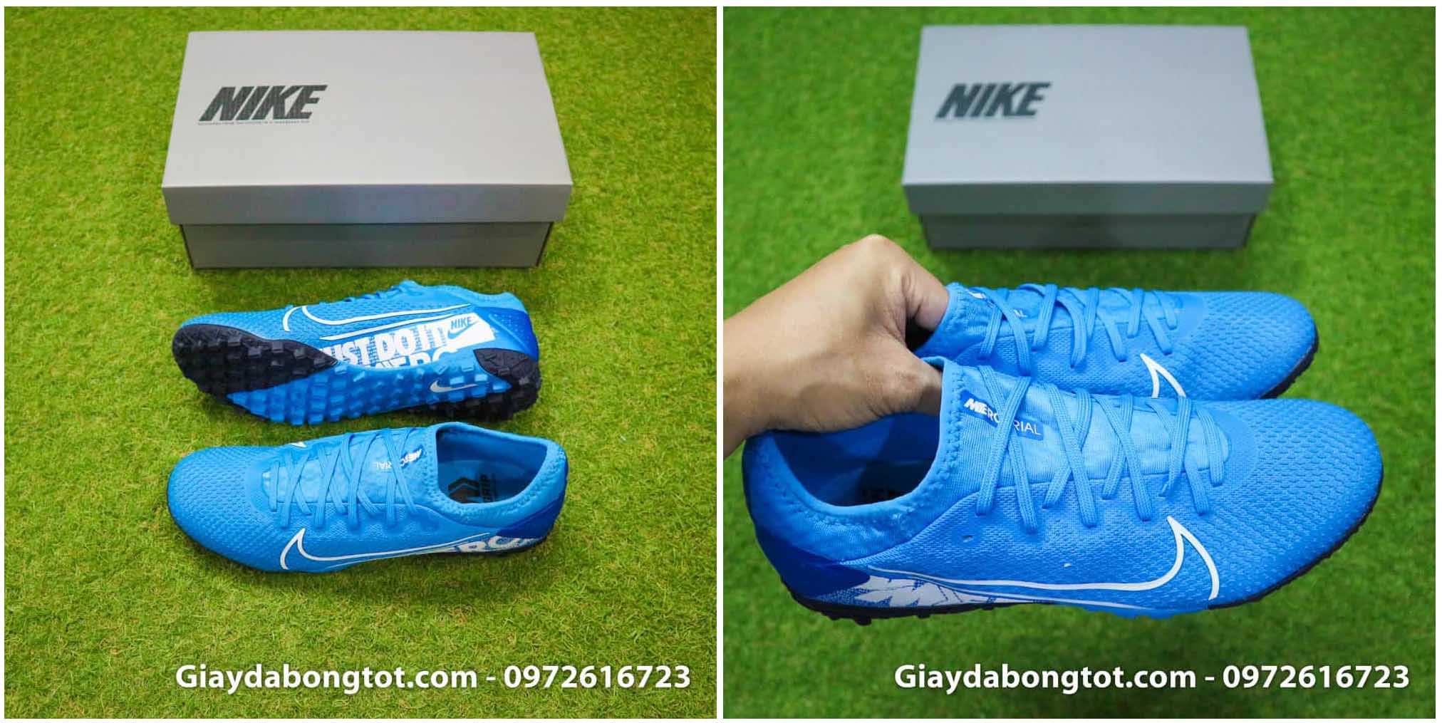 Giày bóng đá sân cỏ nhân tạo Nike da vải có độ bền rất cao