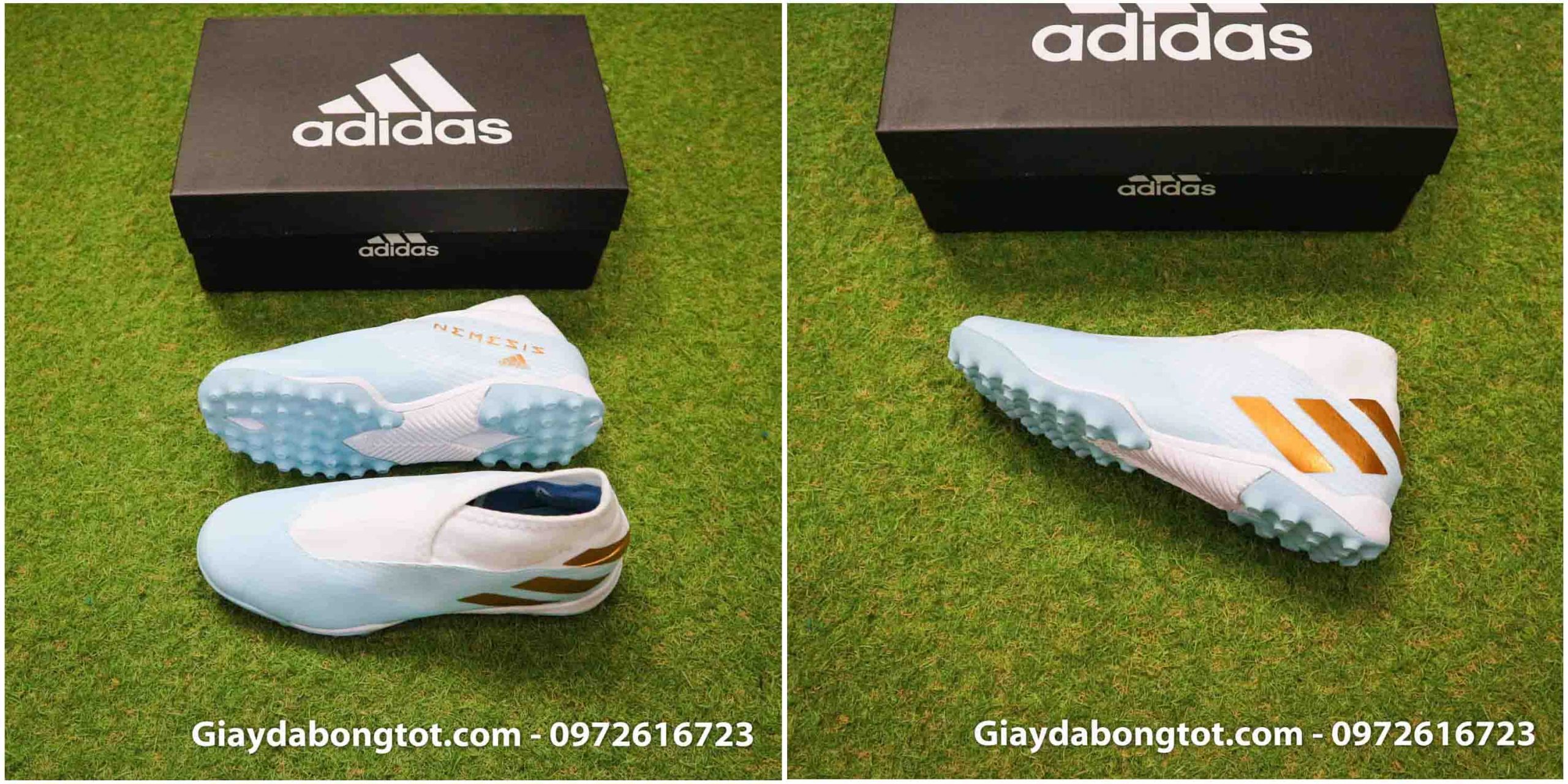 Phiên bản giày đá bóng sân cỏ nhân tạo Adidas Nemeziz 19.3 TF Laceless không dây