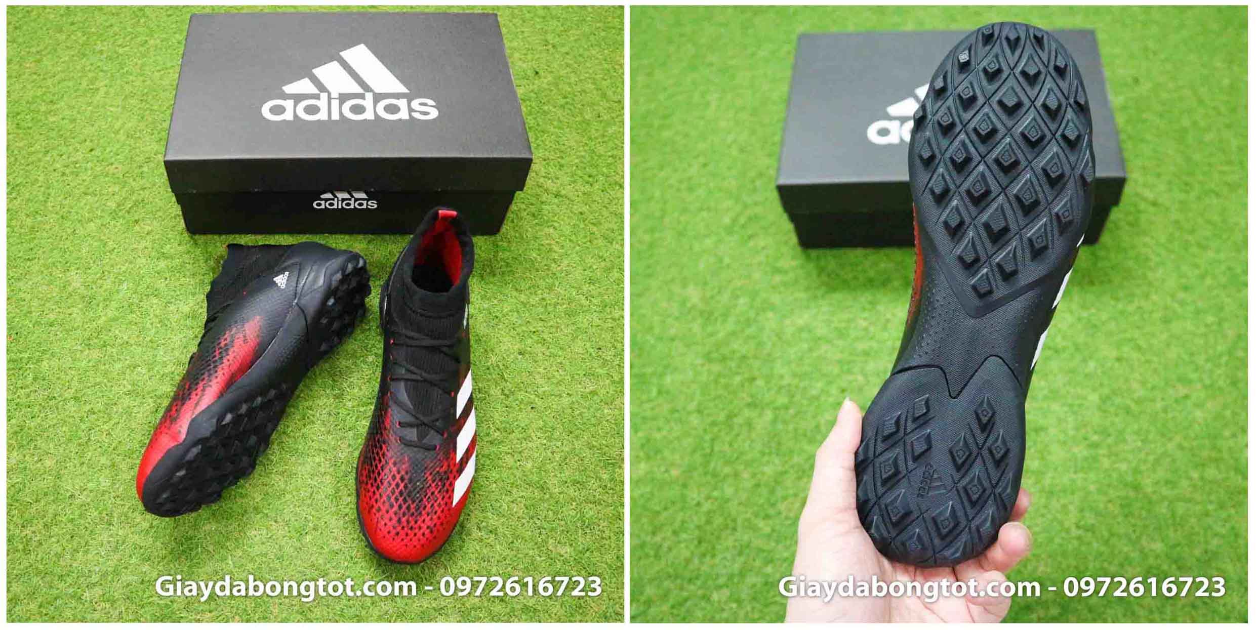 Giày đá banh sân cỏ nhân tạo Adidas cổ cao cũng rất đẹp mắt