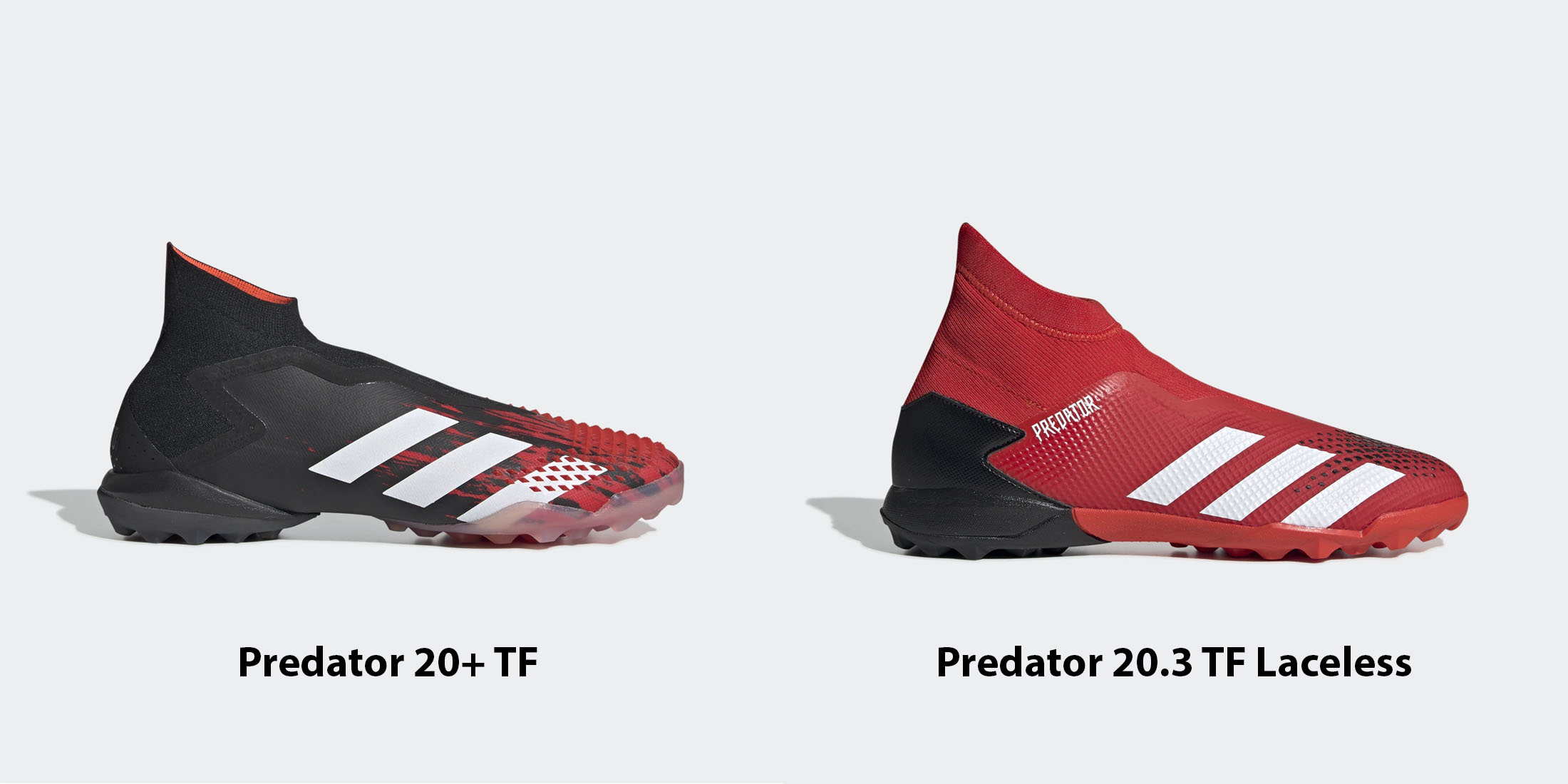 Thiết kế giày đá bóng Predator cao cổ không dây