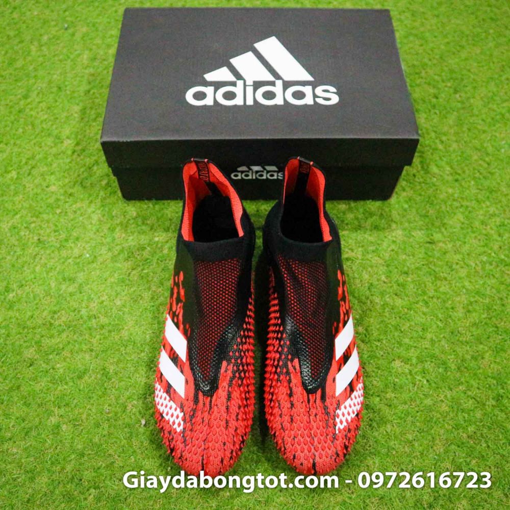 Giay bong da adidas predator 20 gai nhon mau do den co cao (14)