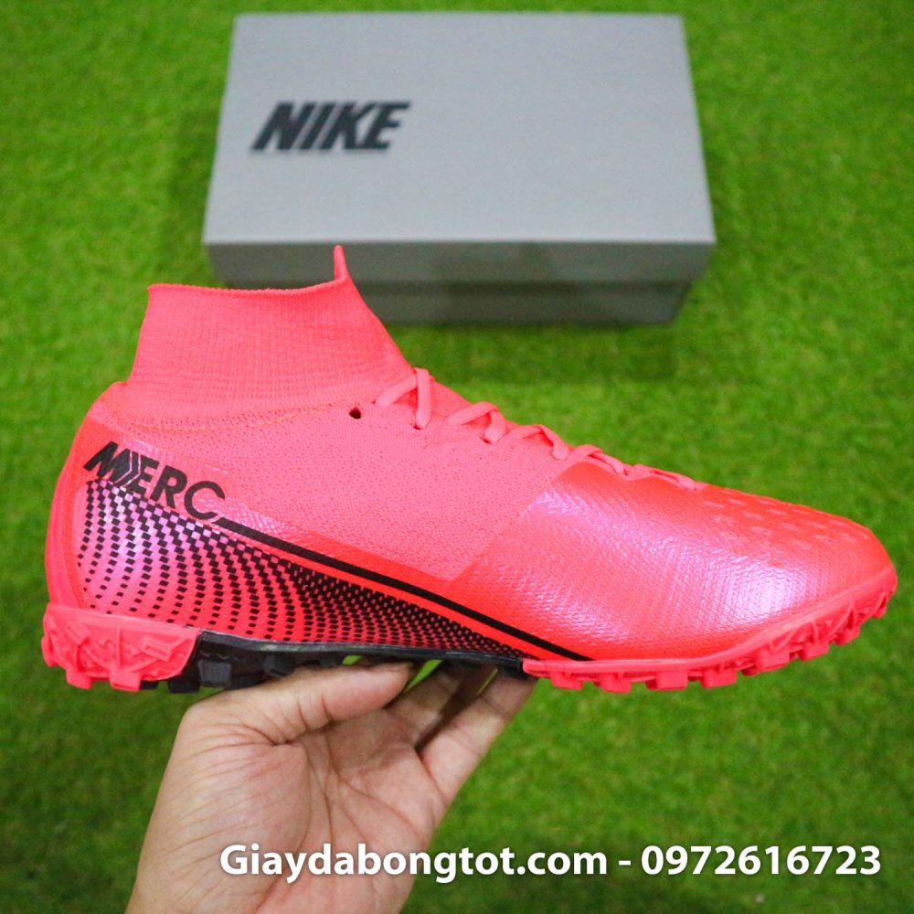 Giay bong da cao co nike mercurial superfly 7 elite tf do vach den (1)