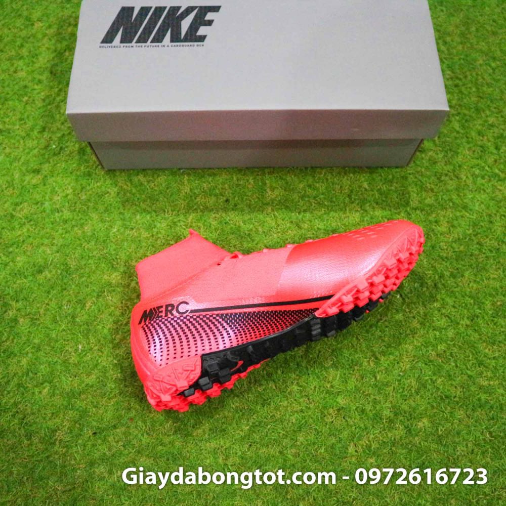 Giay bong da cao co nike mercurial superfly 7 elite tf do vach den (10)