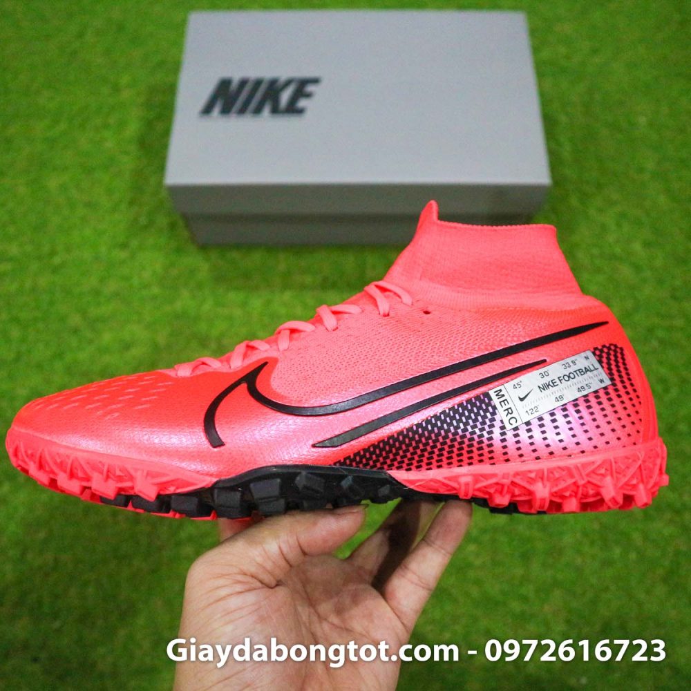 Giay bong da cao co nike mercurial superfly 7 elite tf do vach den (12)