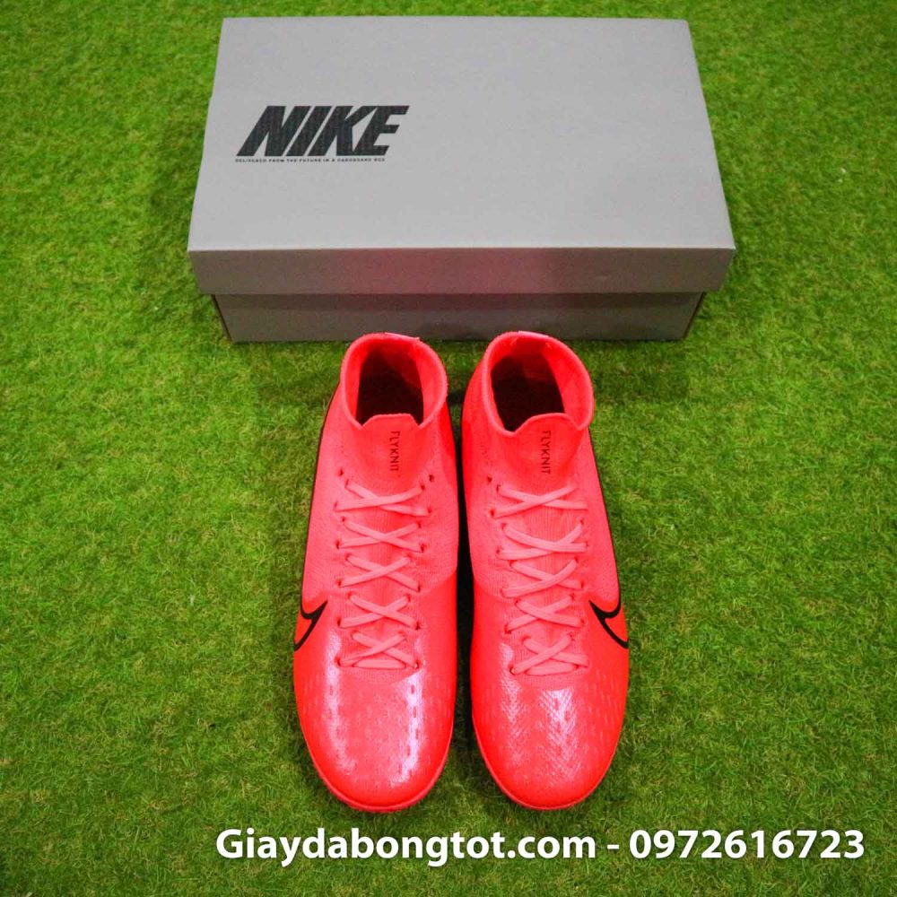 Giay bong da cao co nike mercurial superfly 7 elite tf do vach den (8)