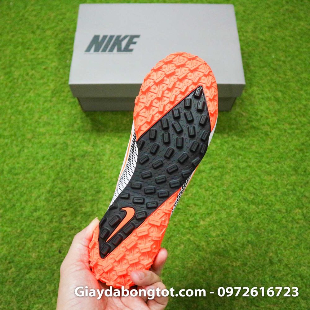 Giay da banh da vai Nike Mercurial Vapor 13 Pro tf trang vach cam (1)