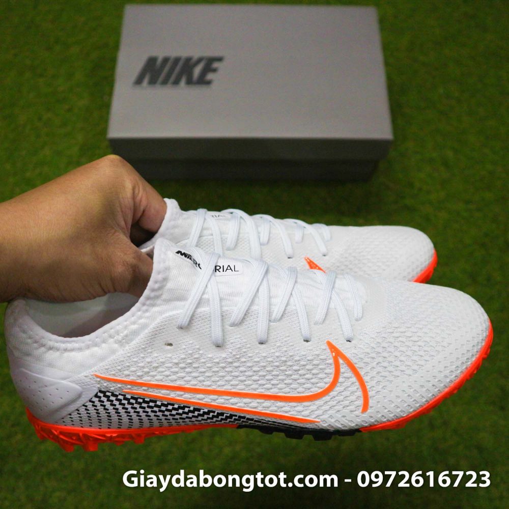 Giay da banh da vai Nike Mercurial Vapor 13 Pro tf trang vach cam (10)