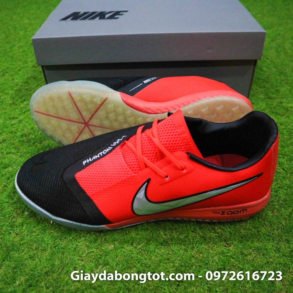 Giay da banh san co nhan tao nike phantom zoom pro tf do den (3)