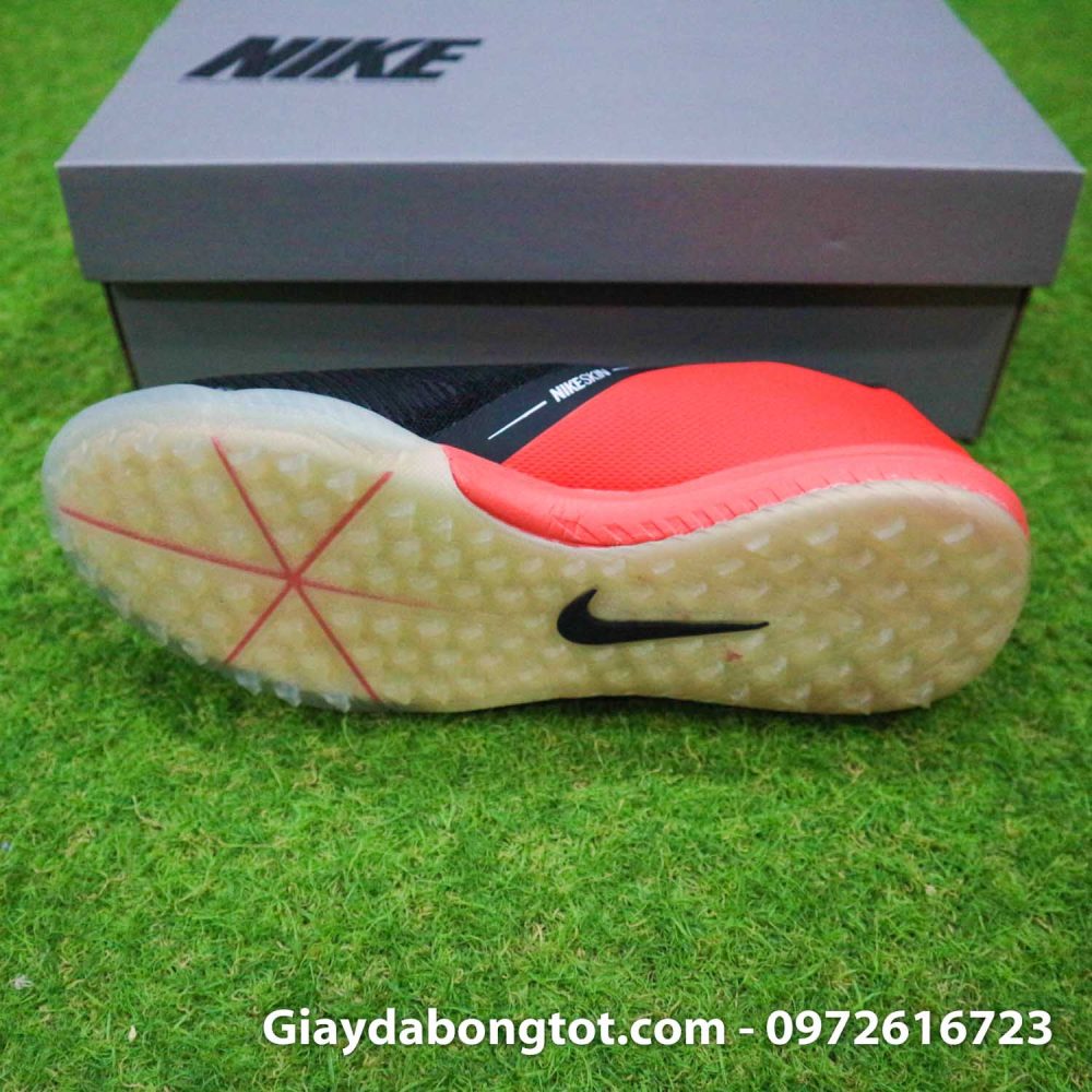Giay da banh san co nhan tao nike phantom zoom pro tf do den (4)