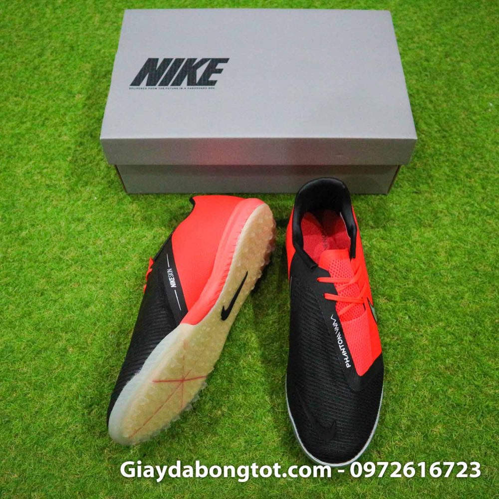 Giay da banh san co nhan tao nike phantom zoom pro tf do den (5)