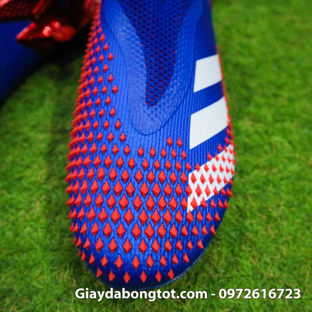 Giay da bong Adidas Predator 20 gai nhon mau xanh duong vach trang (6)