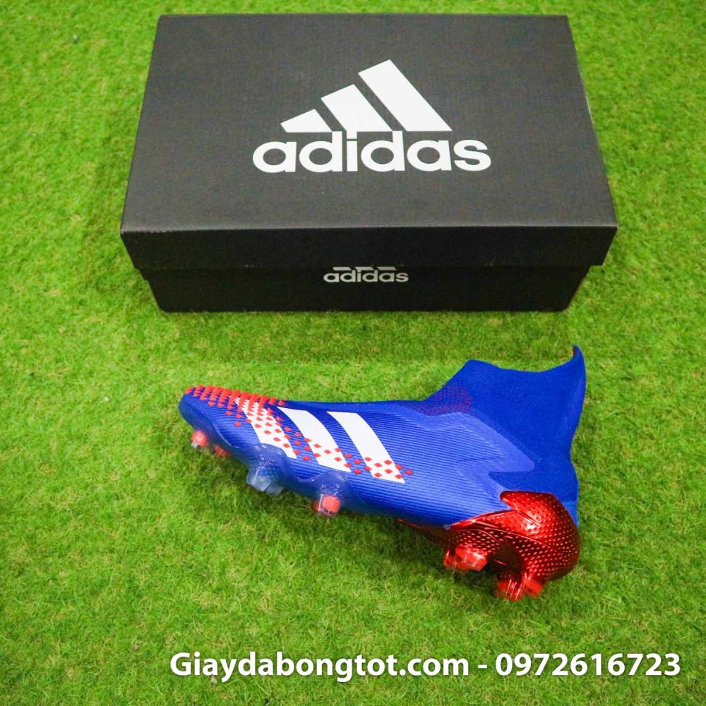 Giay da bong Adidas Predator 20 gai nhon mau xanh duong vach trang (9)