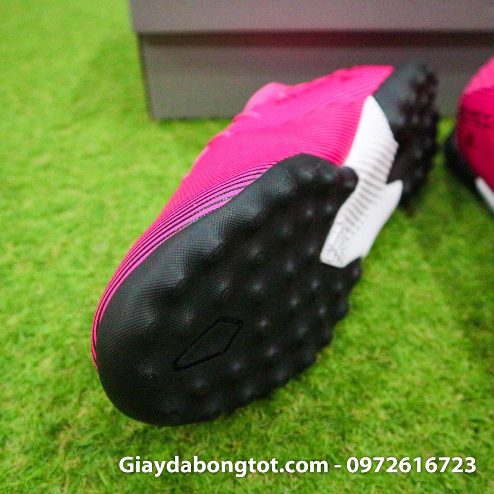 Giay da bong chan be adidas nemeziz 19 tf hong vach den (6)