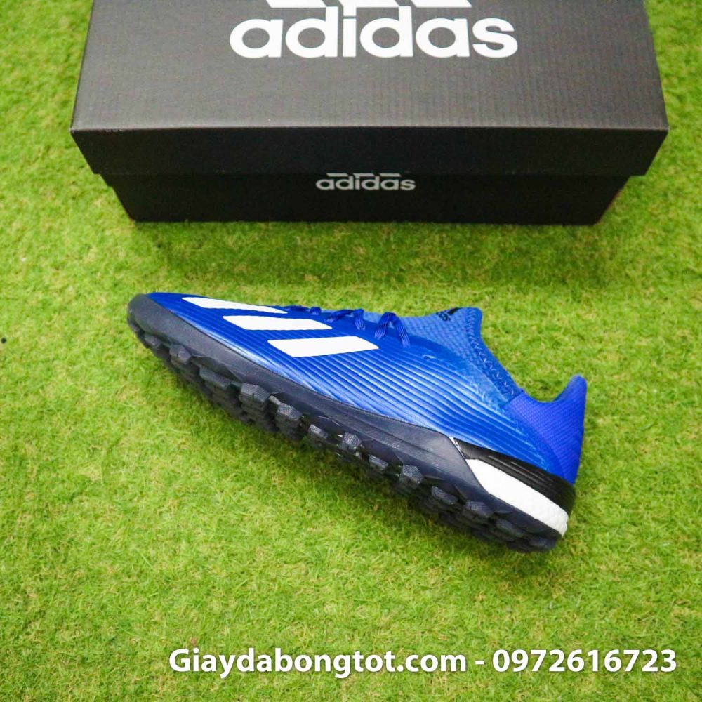 Giay bong da adidas x 19 1 xanh duong dam vach trang (10)