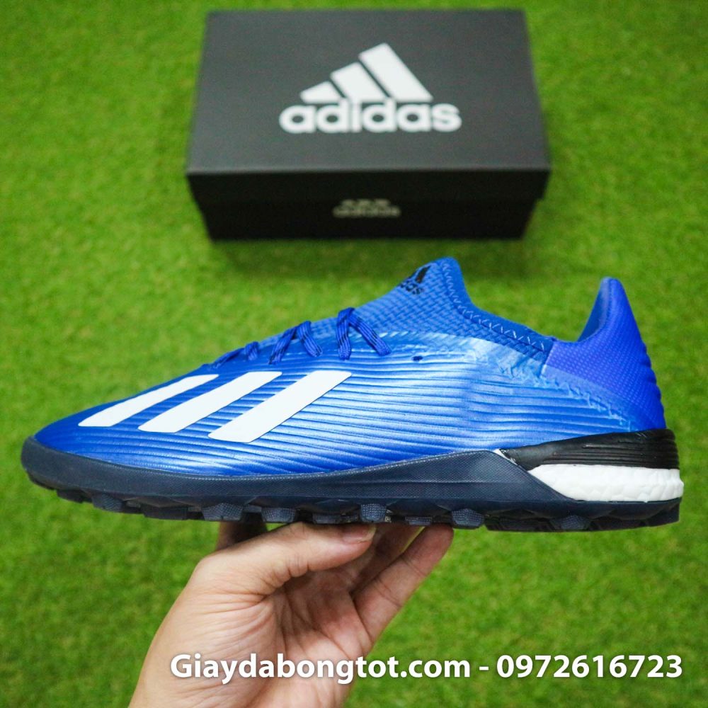 Giay bong da adidas x 19 1 xanh duong dam vach trang (14)