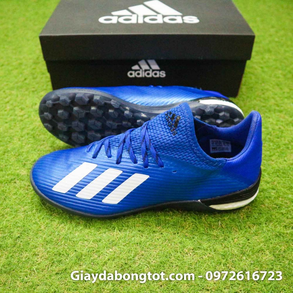 Giay bong da adidas x 19 1 xanh duong dam vach trang (3)