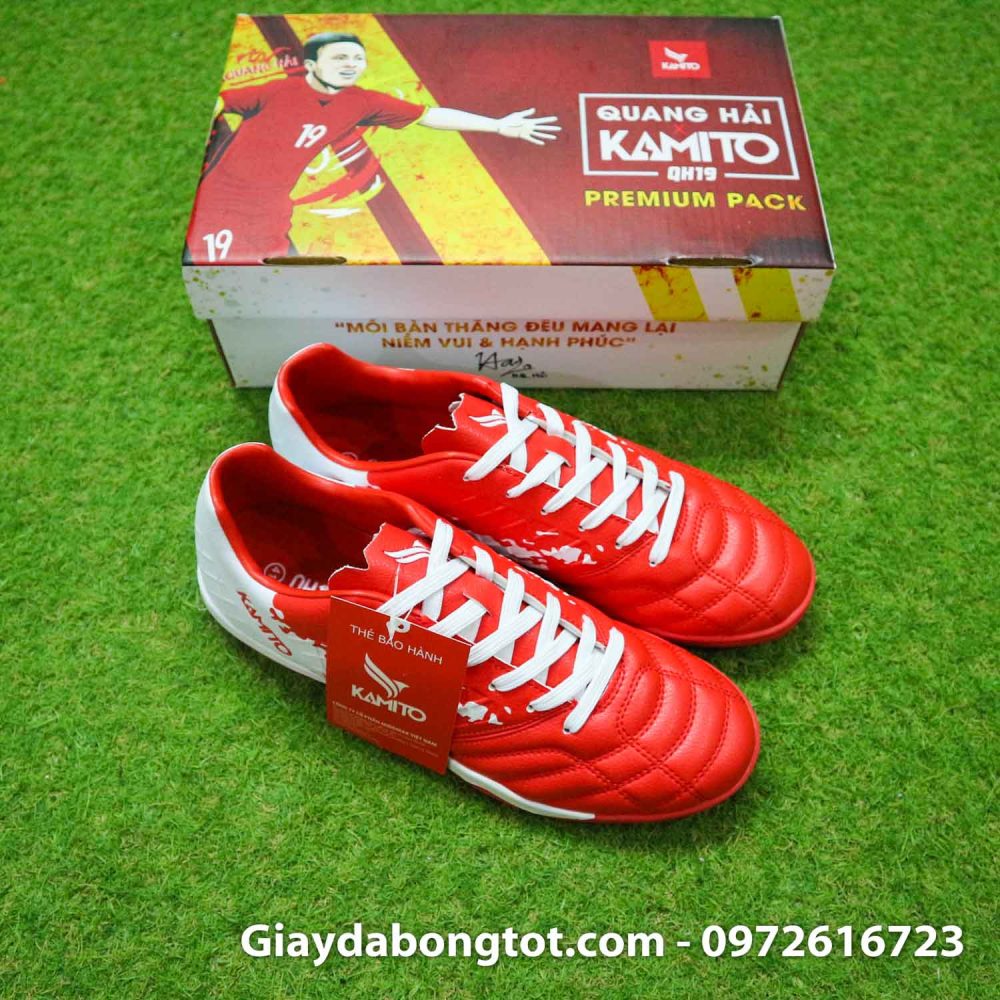 Giay bong da kamito qh19 do trang moi nhat 2020 (8)