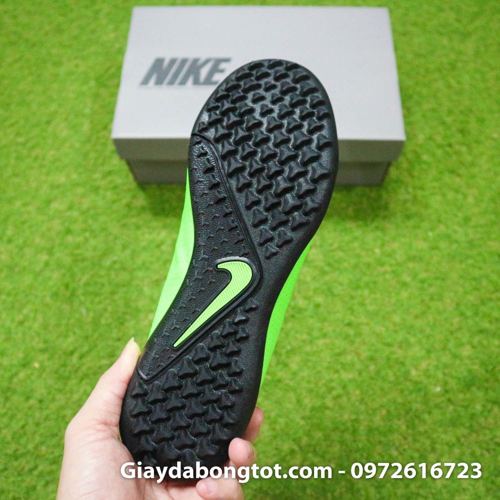 Giay da banh nike phantom vsn 2 pro tf xanh la den che day (1)