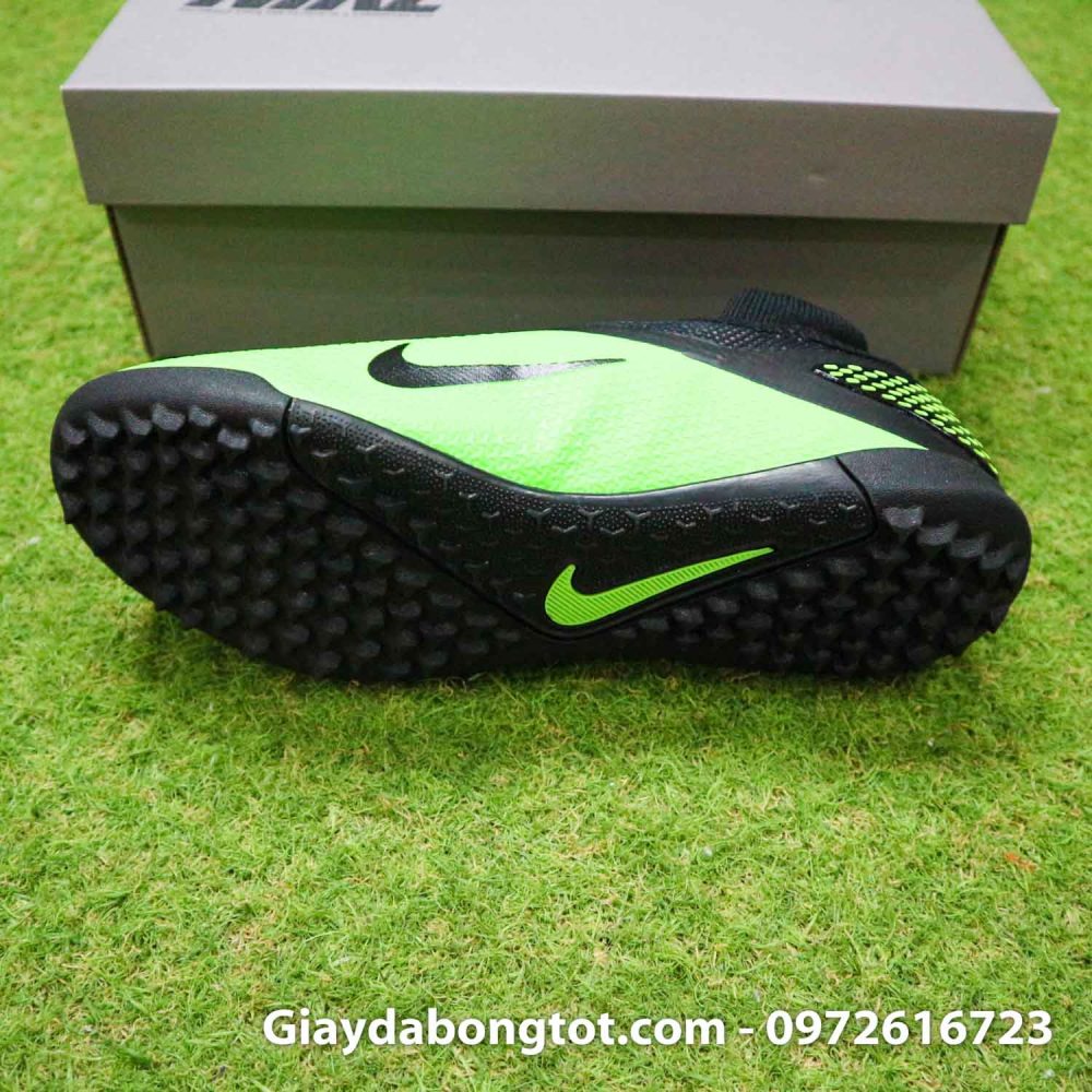 Giay da banh nike phantom vsn 2 pro tf xanh la den che day (4)