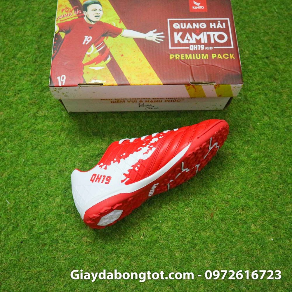 Giay da bong tre em kamito quang hai 19 premium do trang (10)