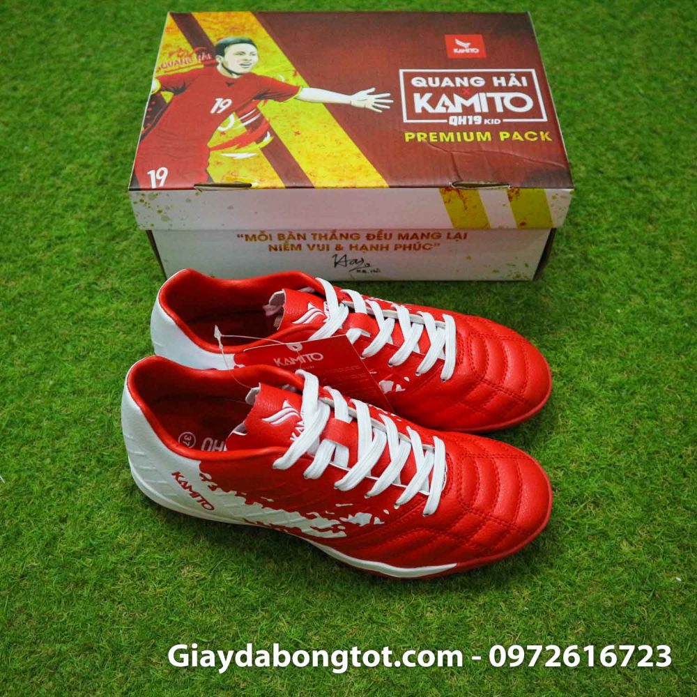 Giay da bong tre em kamito quang hai 19 premium do trang (7)