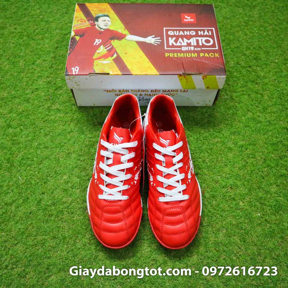 Giay da bong tre em kamito quang hai 19 premium do trang (8)