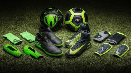 Nike và Adidas đang là 2 hãng sản xuất và phân phối giày bóng đá chuyên nghiệp lớn nhất thế giới