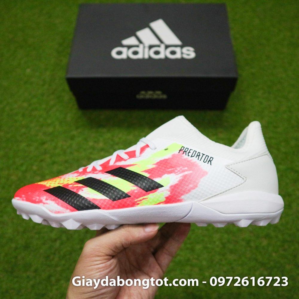 Giay adidas predator 20.3 tf trang cam vach den (12)