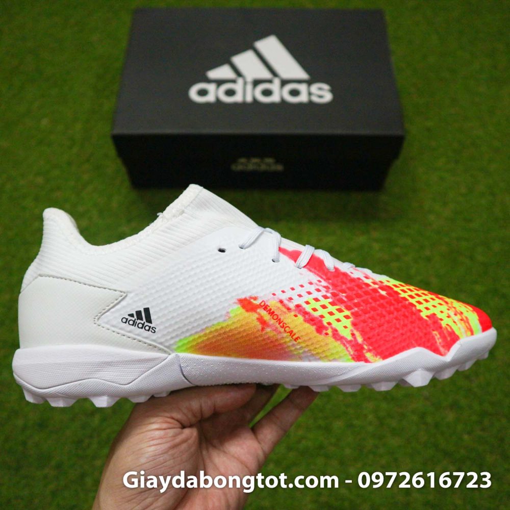 Giay adidas predator 20.3 tf trang cam vach den (13)