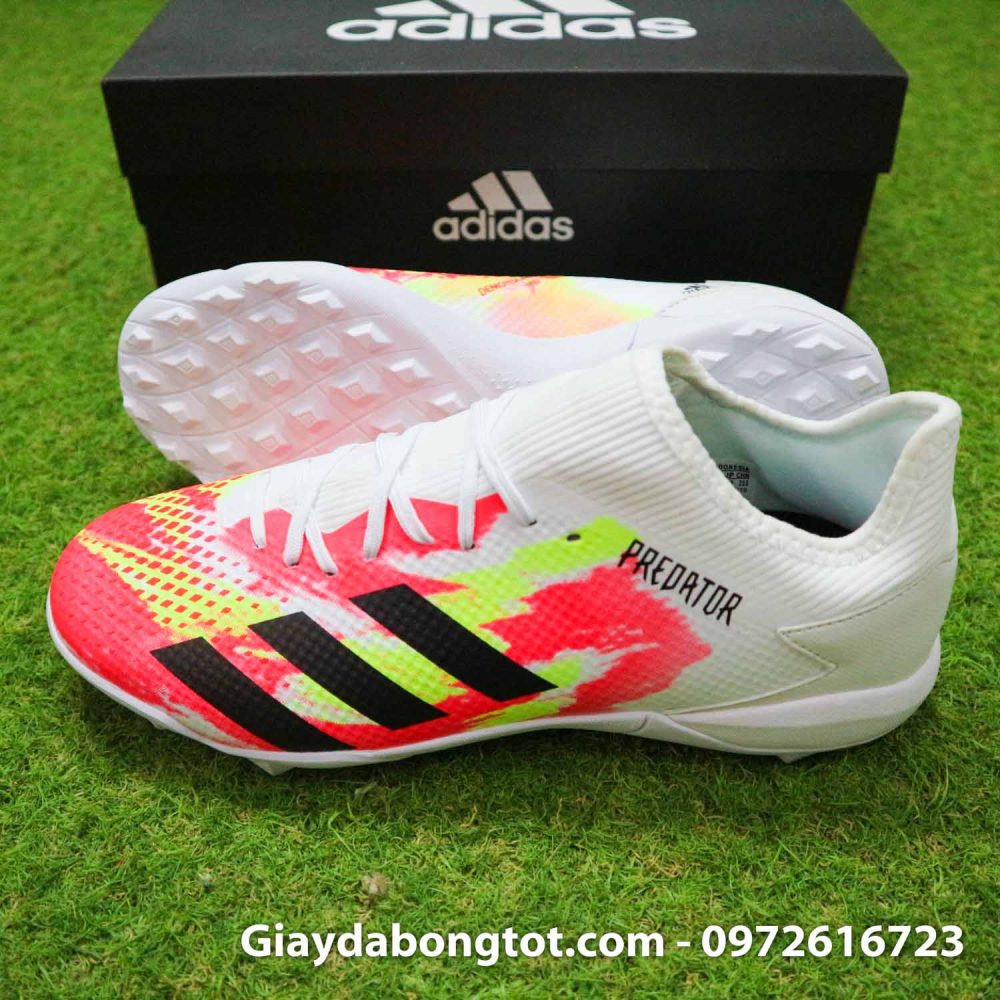 Giay adidas predator 20.3 tf trang cam vach den (3)