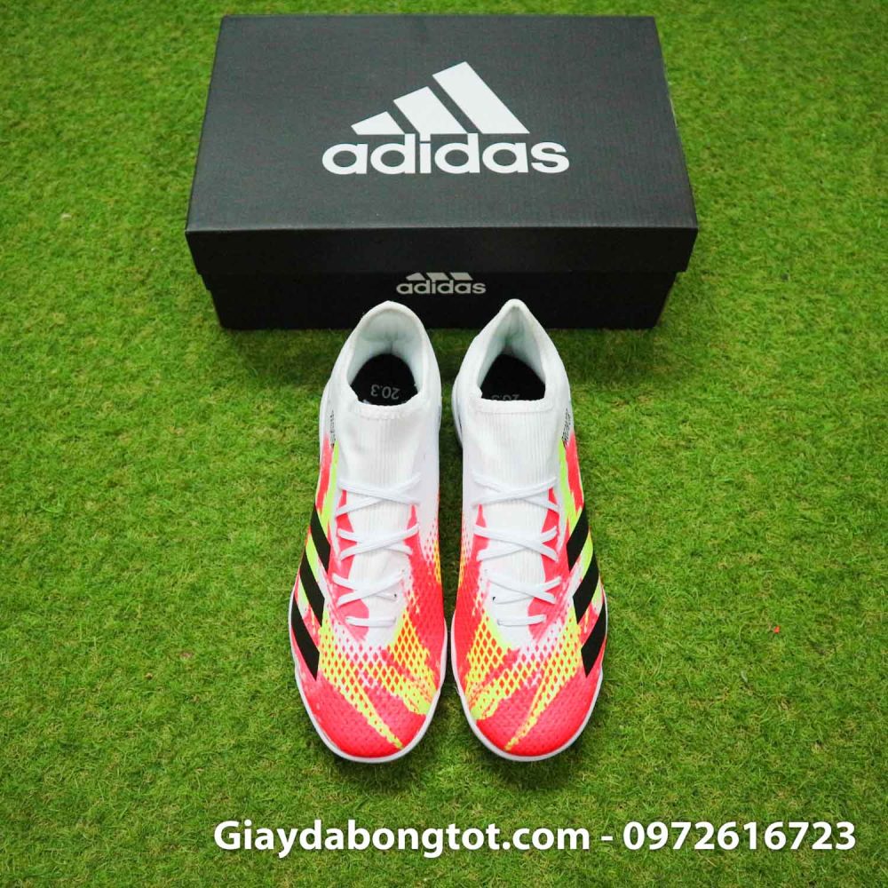 Giay adidas predator 20.3 tf trang cam vach den (8)