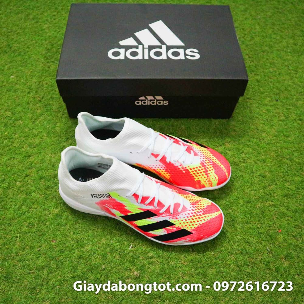 Giay adidas predator 20.3 tf trang cam vach den (9)
