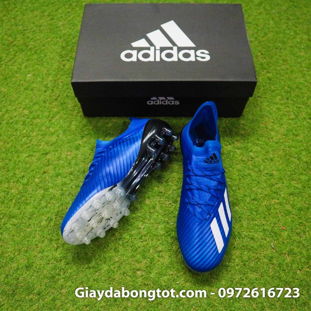 Giay adidas x19.1 ag xanh duong vach trang (4)