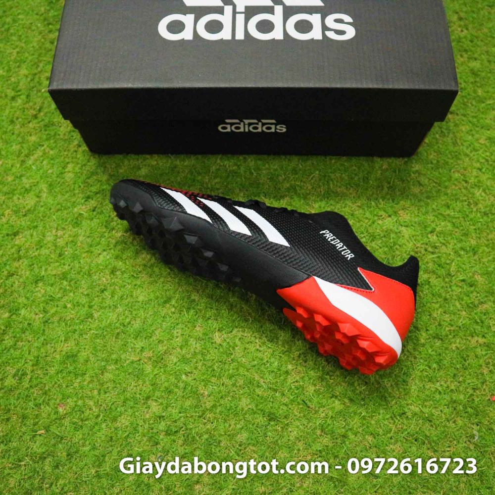 Giay bong da adidas predator 20.3 tf den do vach trang (10)