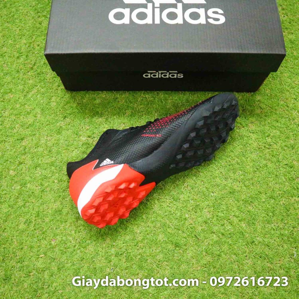 Giay bong da adidas predator 20.3 tf den do vach trang (11)