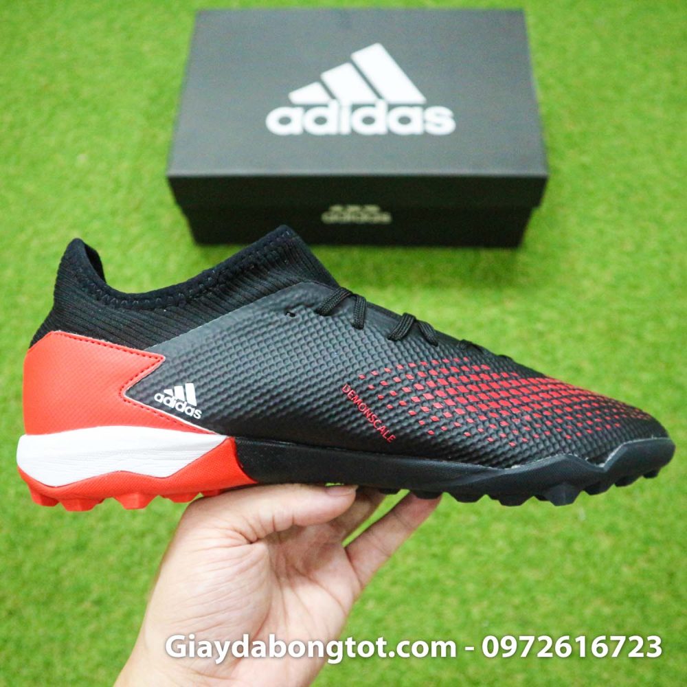 Giay bong da adidas predator 20.3 tf den do vach trang (13)